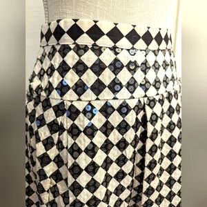 Special Event Black White Sequin Skirt -One of a kind
